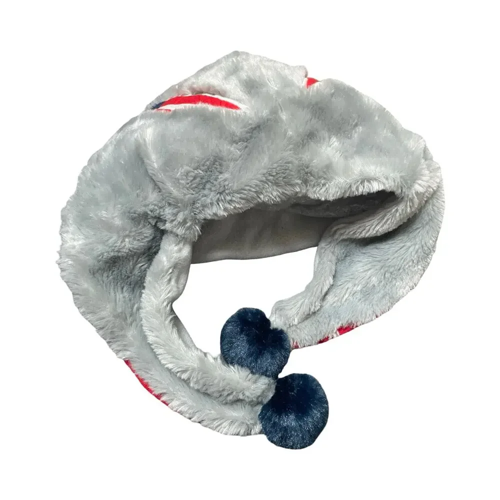 New England Patriots Trapper Hat Forever Collectibles Faux Fur Ushanka Pom